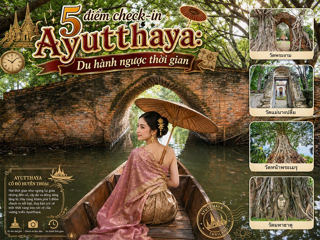 5 điểm check-in Ayutthaya: Du hành ngược thời gian