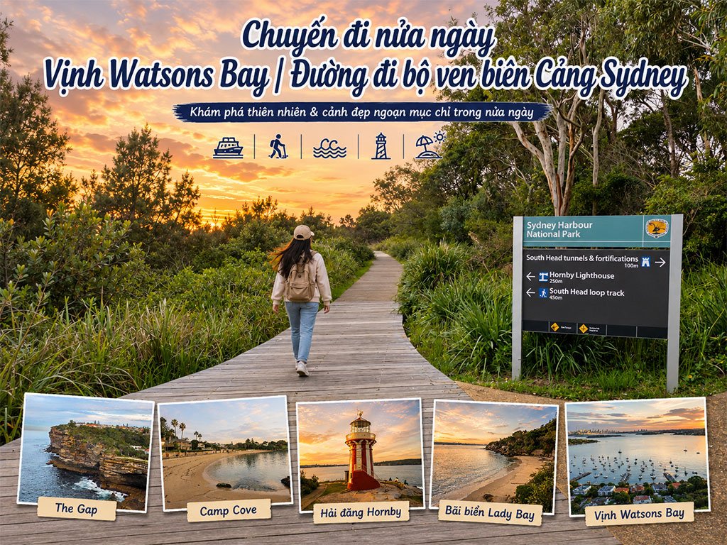 Chuyến đi nửa ngày Vịnh Watsons Bay
